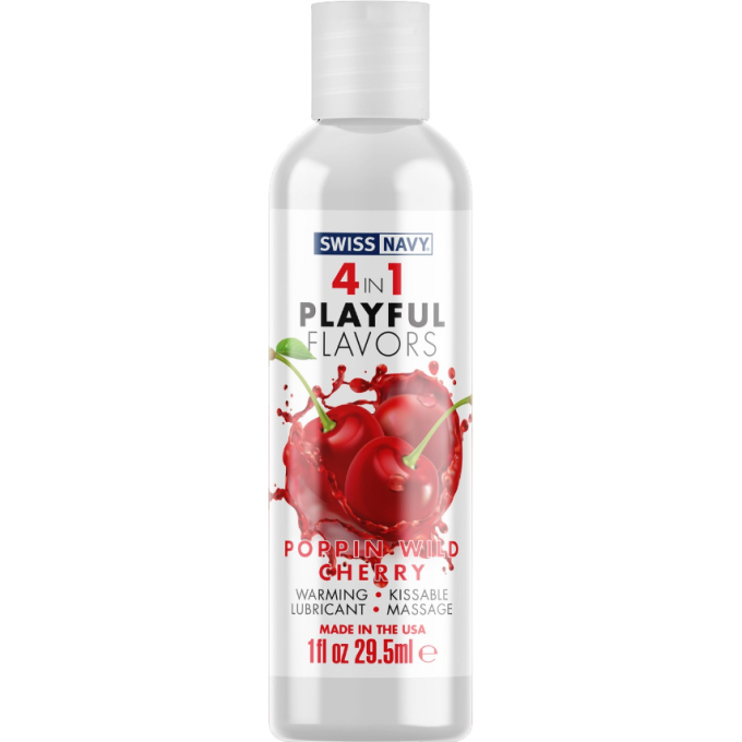 Массажный гель для тела SWISS NAVY 4 in 1 playful flavors, Poppin Wild Cherry 29,5 мл SN4N1FPWC1